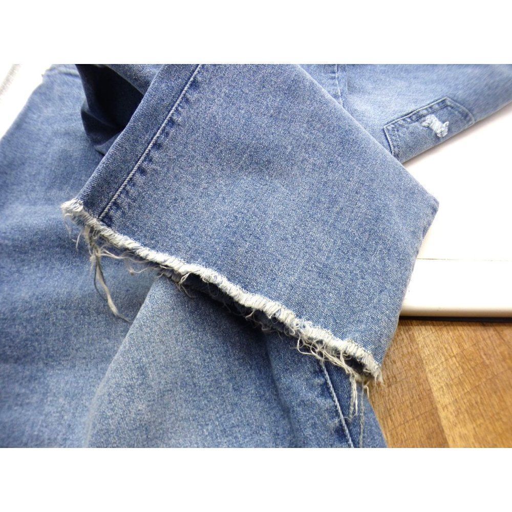 Nina Parker Trendy Plus Size Button-Fly Distressed Boyfriend Jeans, 18W - Picture 11 of 12